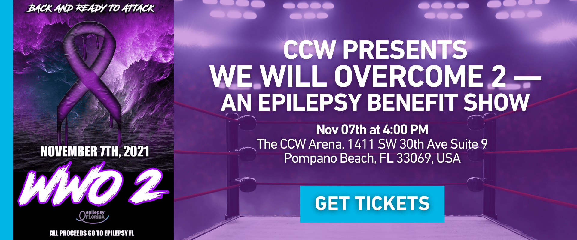 CCW Presents WWO 2: An Epilepsy Benefit Show — We Will Overcome!